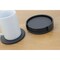 Dacasso Gray Leatherette 4 Coaster Set with Holder AG-4218 - alternate 6